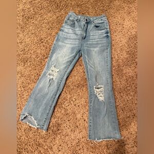 Distressed Jeans Crop Length Women’s Size Small